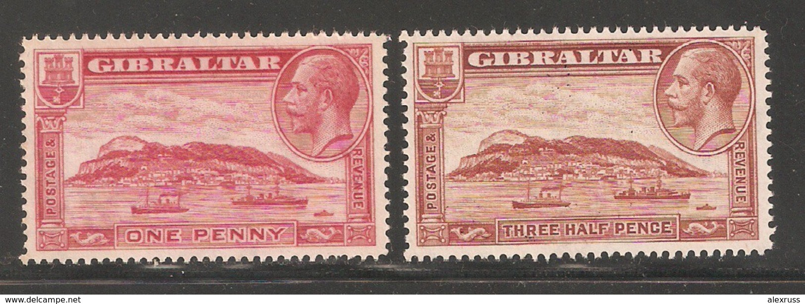 Gibraltar 1931, KG-V, Scott # 96-97, VF Mint No Gum (L-1) - Gibraltar