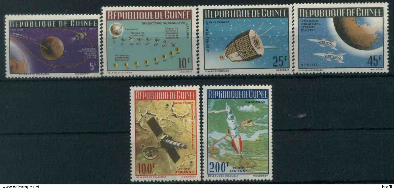 1965 Guinea, Volo Verso La Luna , Serie Completa Nuova (**) - Guinea (1958-...)