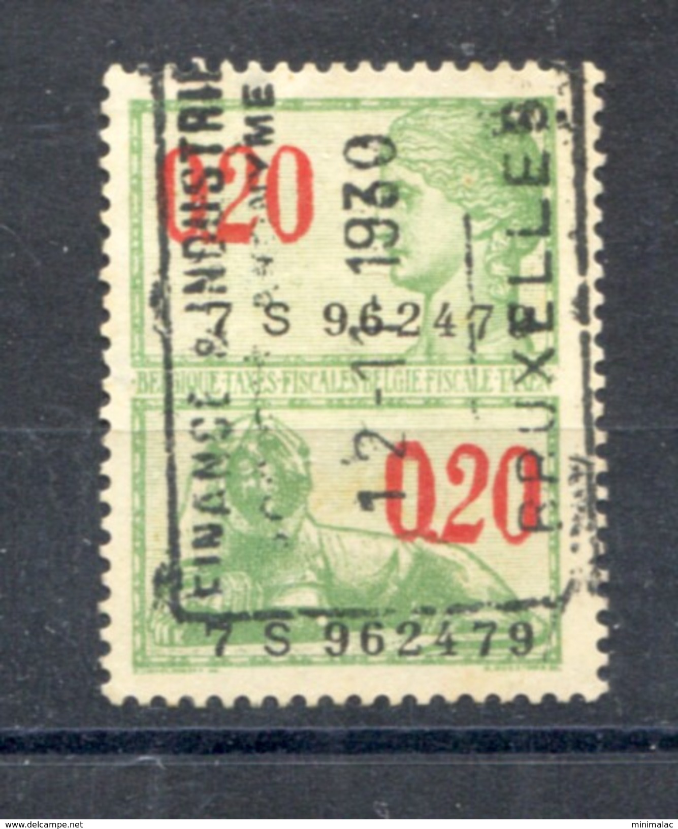 Belgium 1930 Archaeology Egypt, Taxes Fiscales Timbre Revenue Fiscal Tax Postage Due Official  Belgique 0.20 - Marken