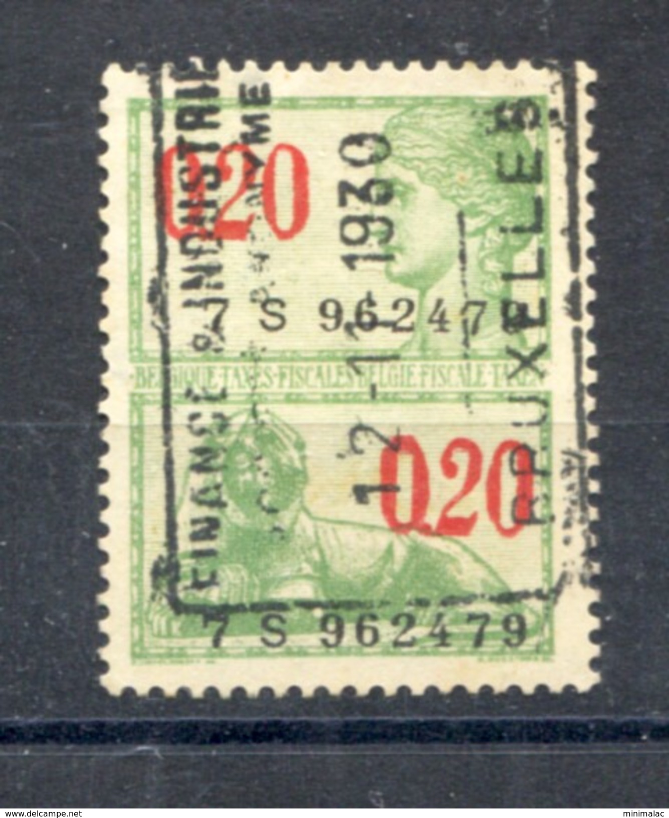 Belgium 1930 Archaeology Egypt, Taxes Fiscales Timbre Revenue Fiscal Tax Postage Due Official  Belgique 0.20 - Stamps