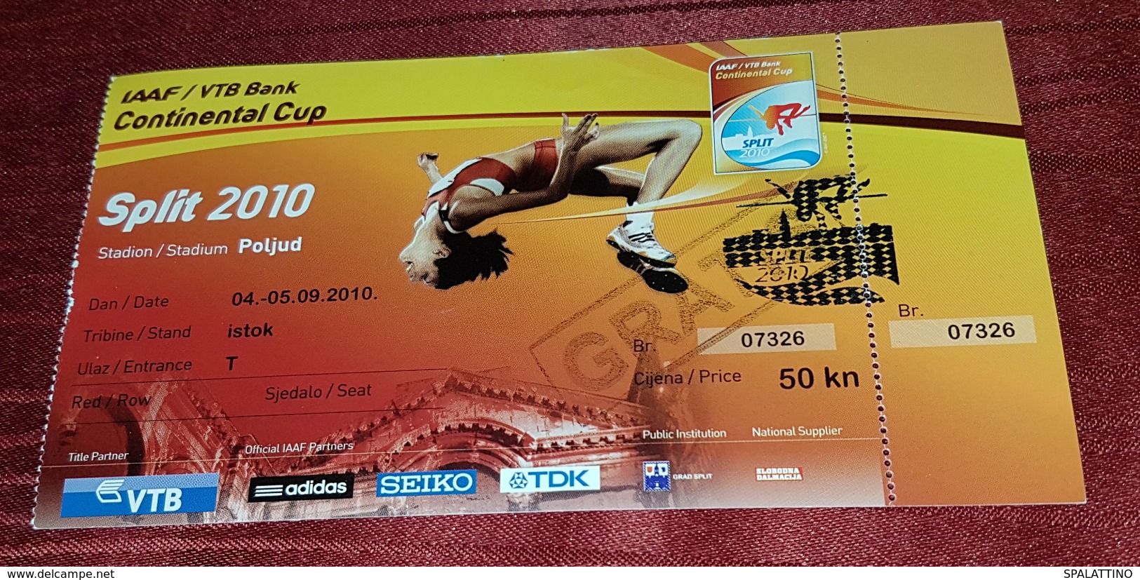 FIRST IAAF CONTINENTAL CUP IN ATHLETIC SPLIT 2010. BLANKA VLA&Scaron;I&#x106; - Match Tickets