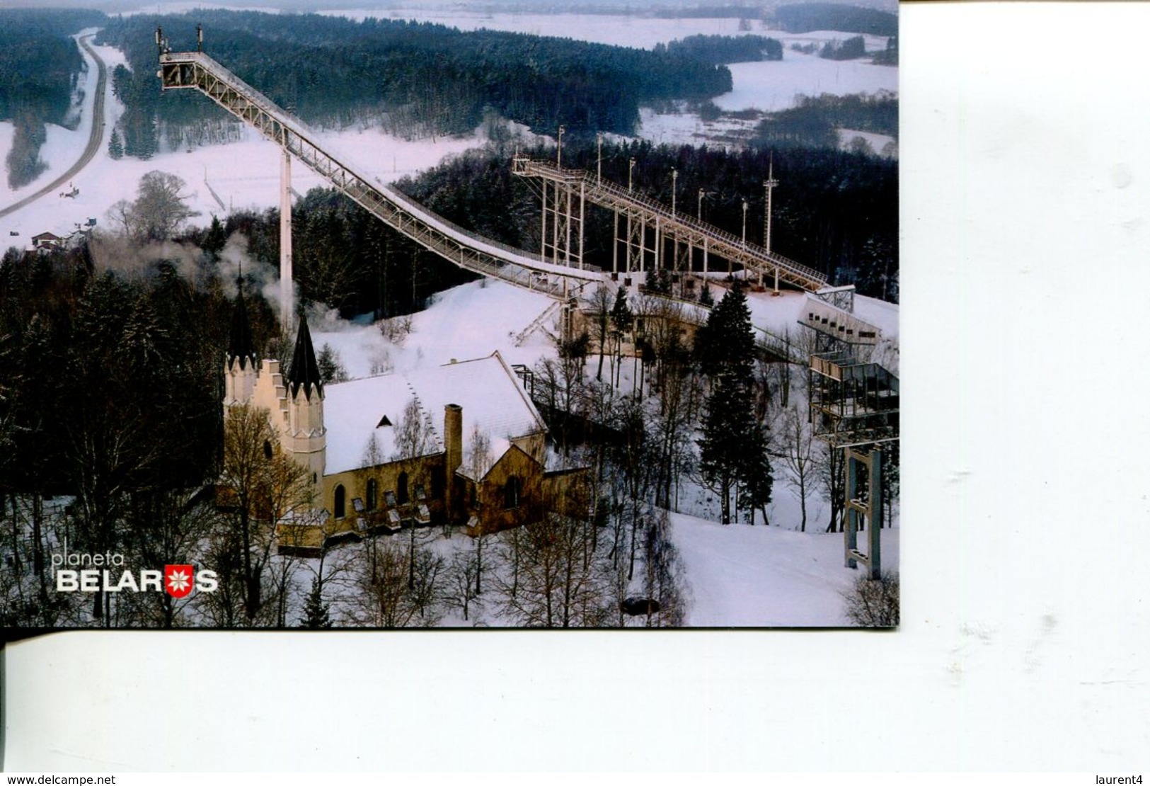 (100) Belarus - Ski Jump + Timbre De Tir A La Carabine - Gun Firing - Sports D'hiver