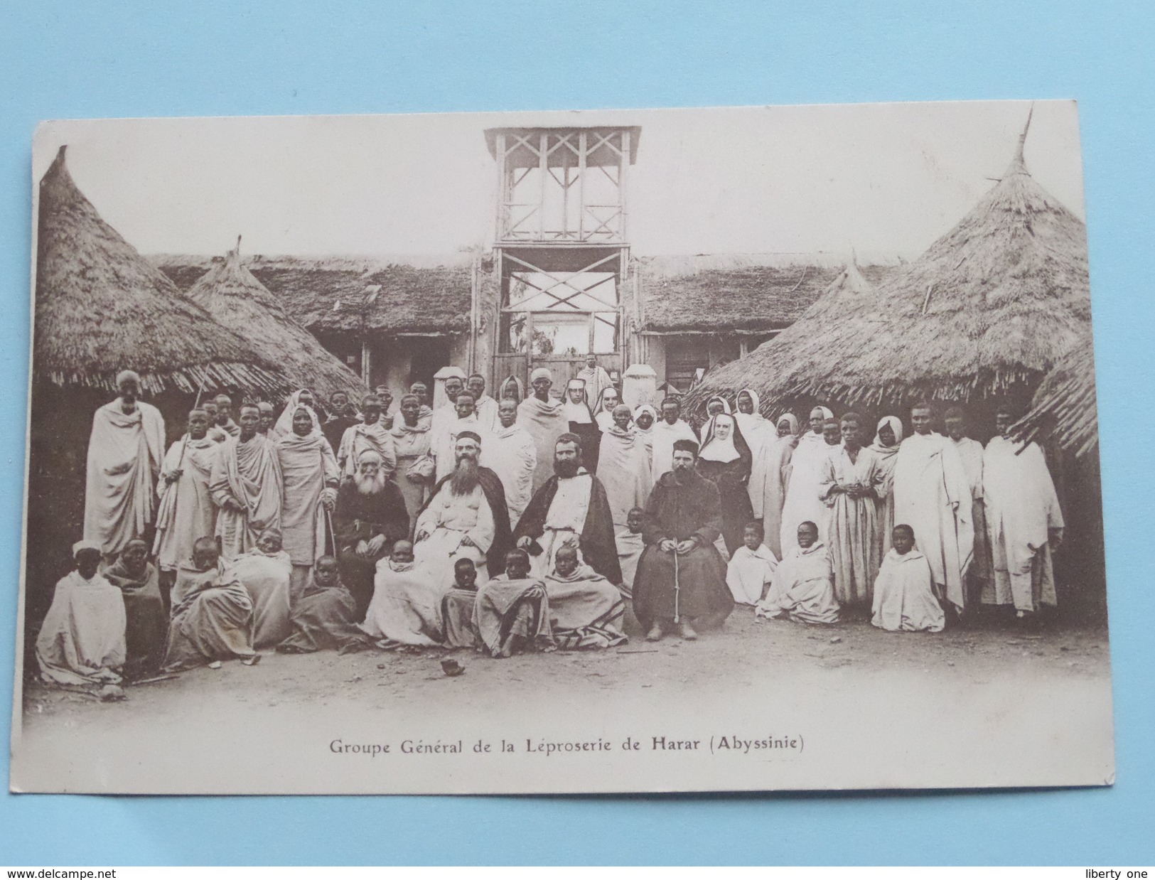 Groupe Général De La Léproserie De HARAR ( Abyssinie ) () Anno 19?? ( Carte Imprimé / Zie Foto Details ) !! - Etiopia