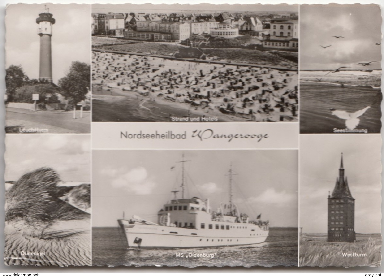 Nordseeheilbad Wangerooge, Multi View, 1963 Used Real Photo Postcard [19919] - Wangerooge