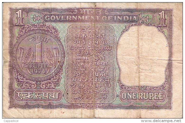 INDE   1 Rupee   1974   P. 77n - India