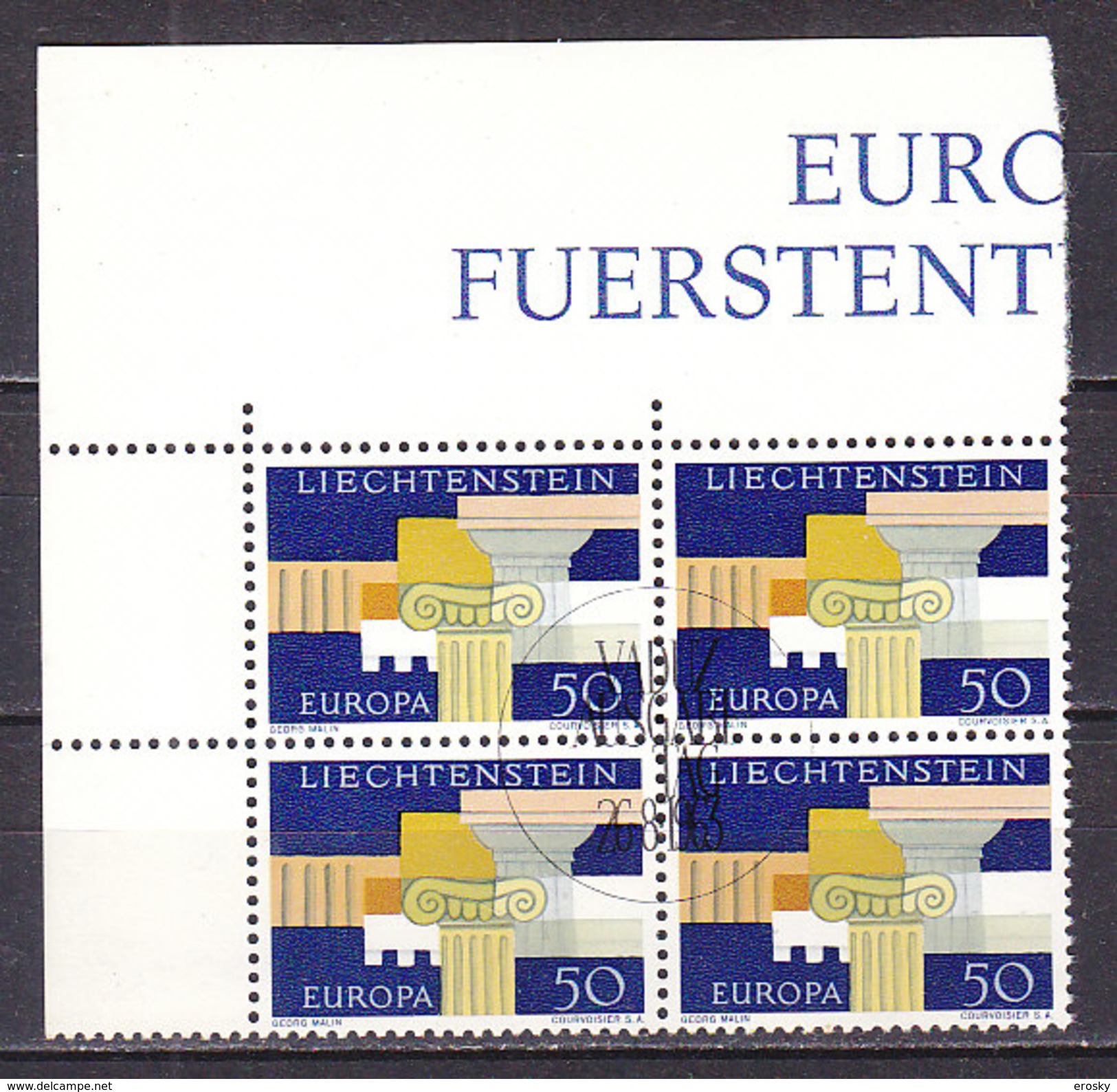 PGL BU0615 - LIECHTENSTEIN Yv N°381 BLOQUE - Gebraucht