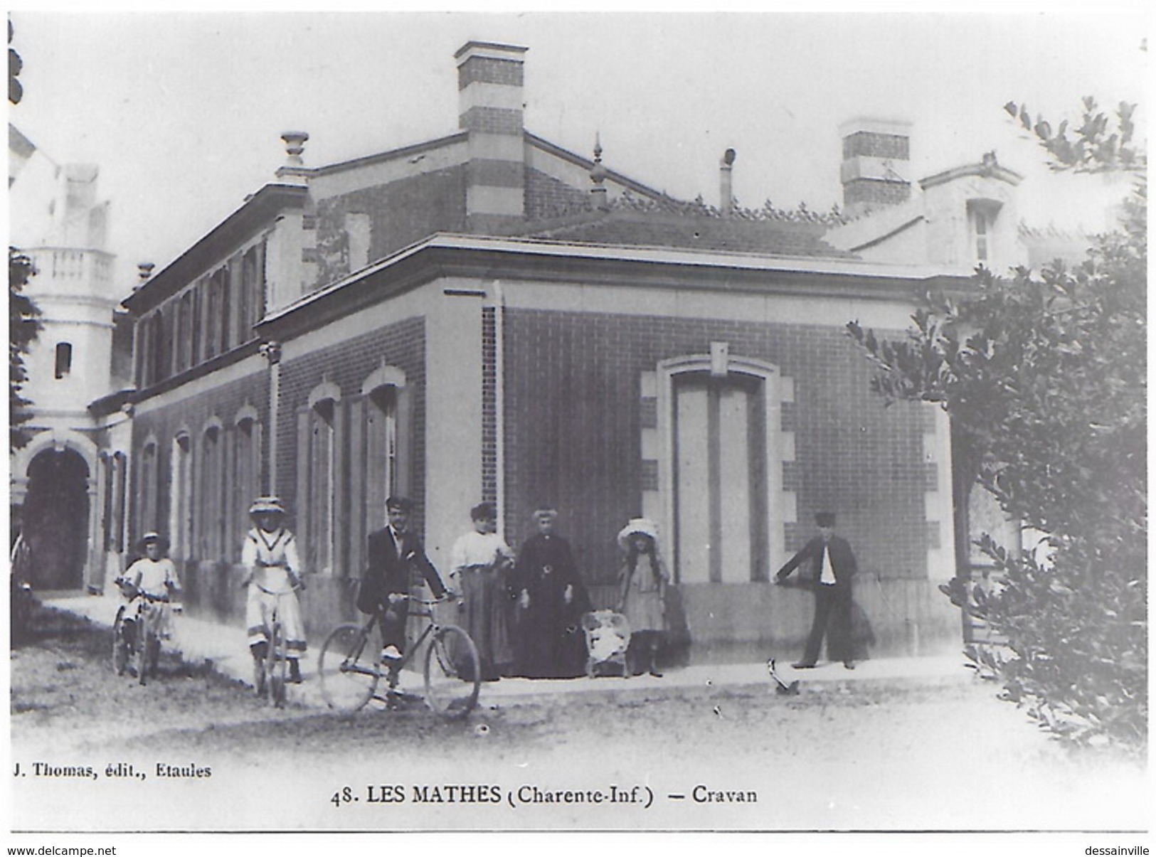 CHARENTE MARITIME LES MATHES Cravan - REPRODUCTION AGRANDISSEMENT D'UNE CARTE ANCIENNE - Autres & Non Classés