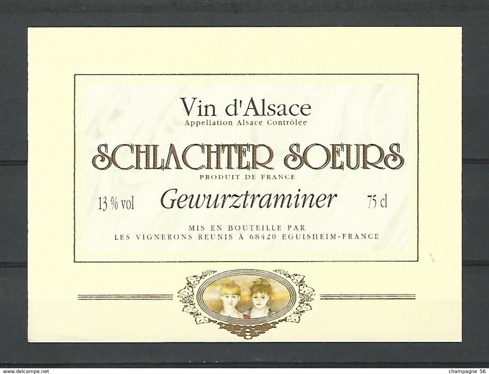 ALSACE VIN  SCHLACHTER SOEURS GEWURZTRAMINER   CAVE EGUISHEIM   NEUF QUALITÉ - Gewurztraminer