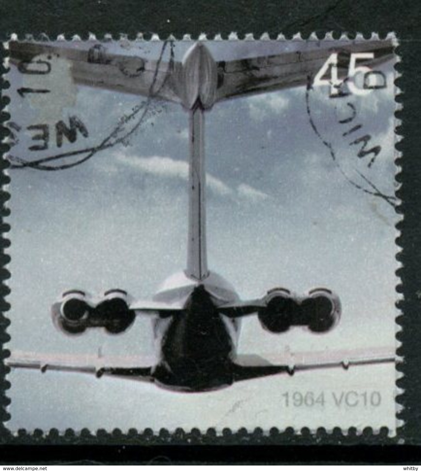 Great Britain 2002 45p VC10 Jet Issue #2051 - Used Stamps
