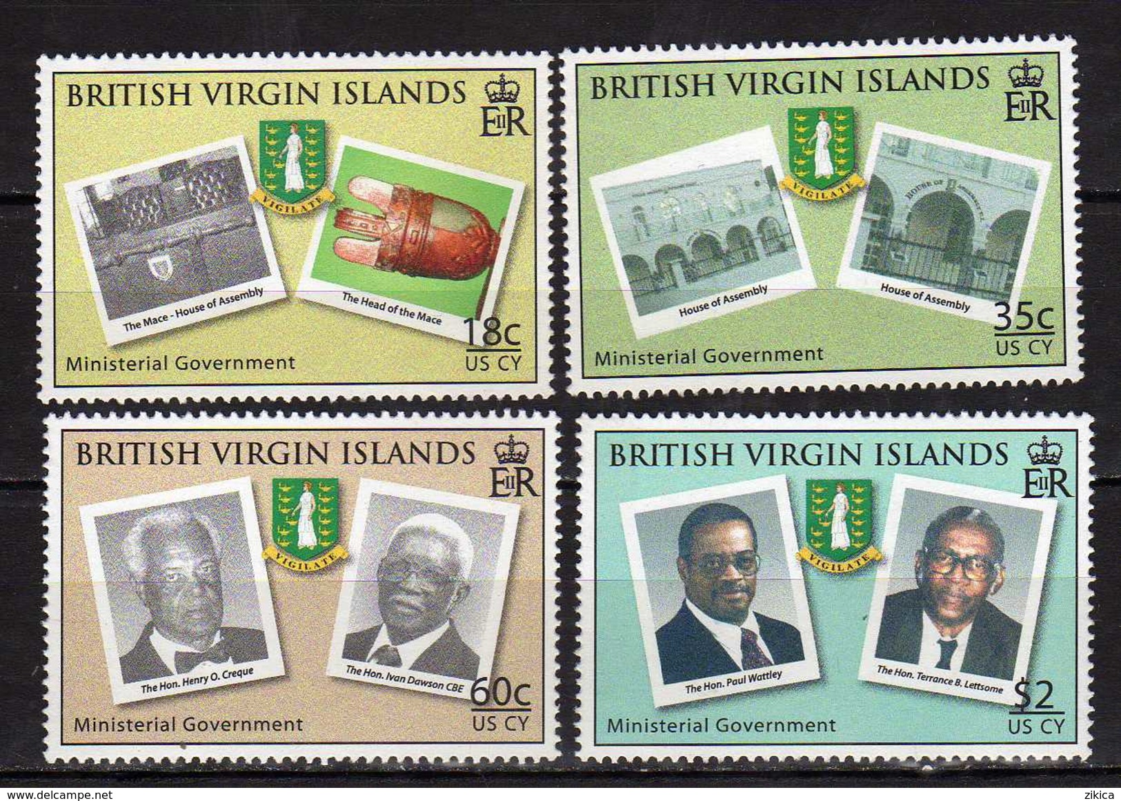 British Virgin Islands 2008 Ministerial Government Of The British Virgin Islands.Coat Of Arms.MNH - Iles Vièrges Britanniques