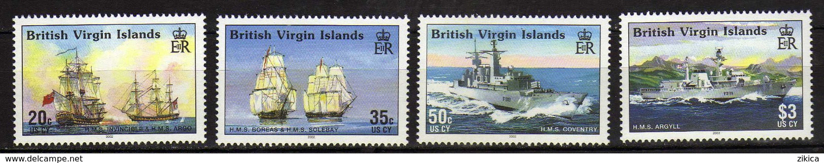 British Virgin Islands 2002 Ships Of The Royal Navy.MNH - Iles Vièrges Britanniques