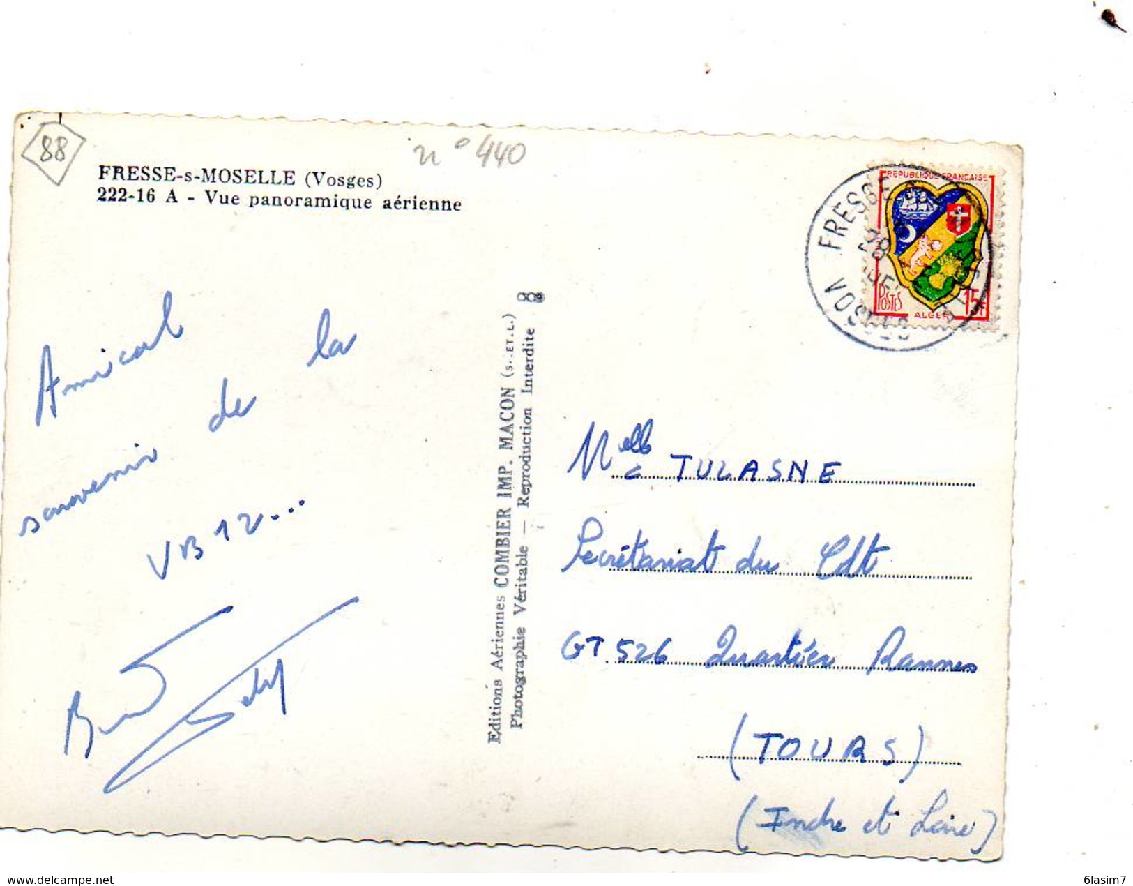 CPSM - FRESSE-sur-MOSELLE (88) - Vue Aérienne Du Bourg Et De L'Usine En 1950 - Fresse Sur Moselle