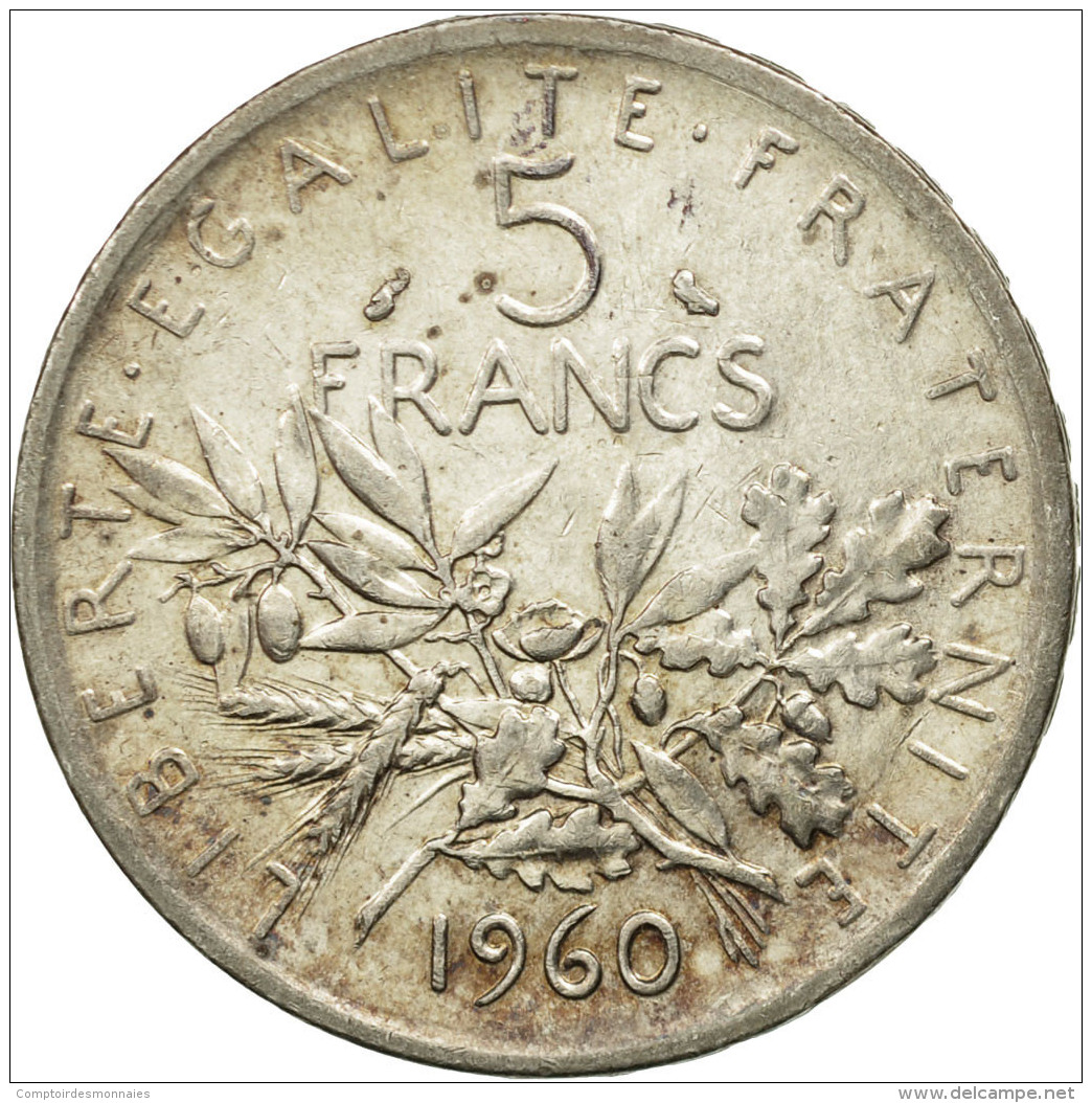 France, Semeuse, 5 Francs, 1960, SUP, Argent, KM:926, Gadoury:770 - Other & Unclassified