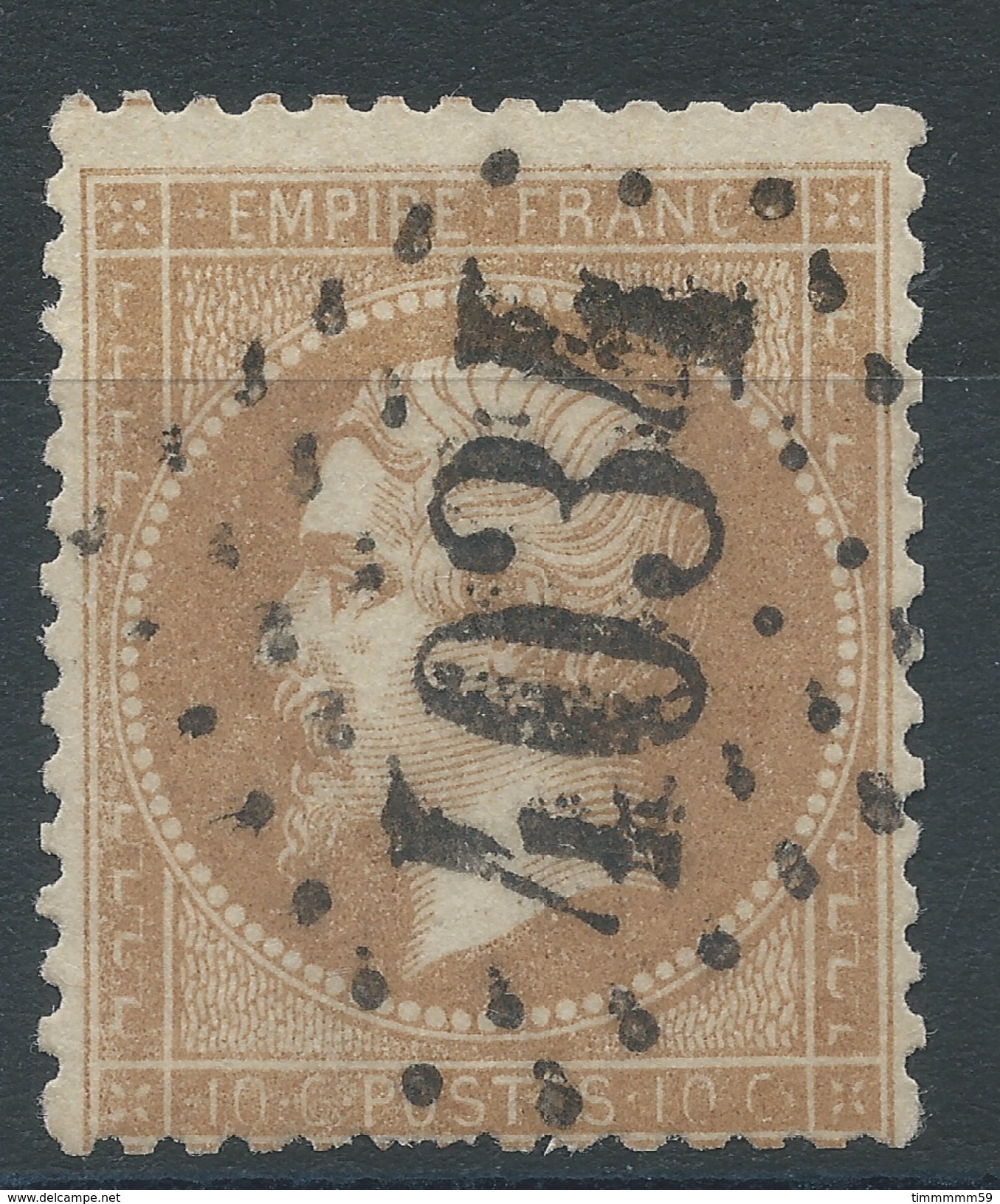 Lot N°36038  Variété/n°21, Oblit GC 4034 TROYES (9), Filet NORD - 1862 Napoleon III