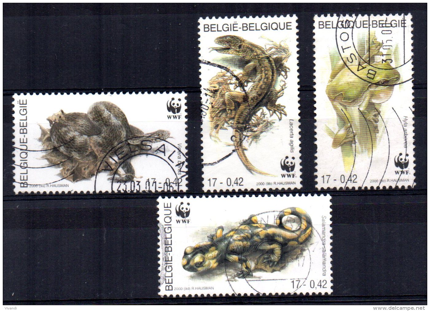 Belgium - 2000 - Amphibians &amp; Reptiles - Used - Usati