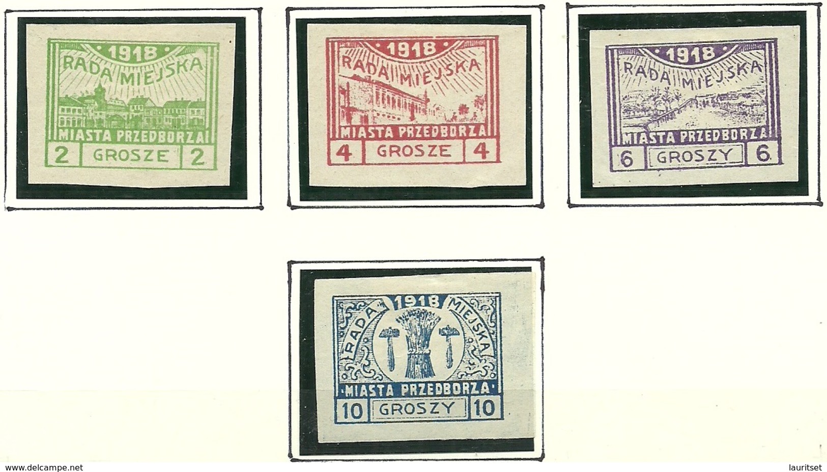 Poland Polska 1918 Local Post Michel 7 - 10 B * NB! Michel 8 B  (4 Gr. Stamp Is Fake/Faux) - Neufs