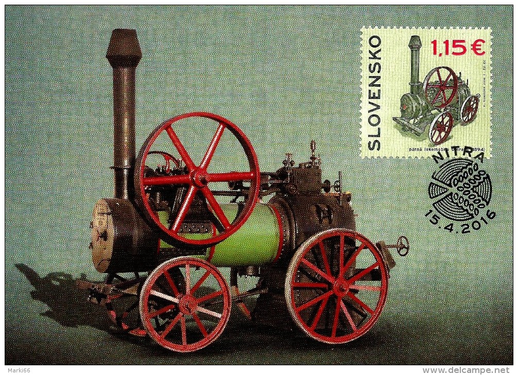 Slovakia - 2016 - Technical Monuments - Steam Locomotive Umrath (1894) - Maximum Card - Postcards