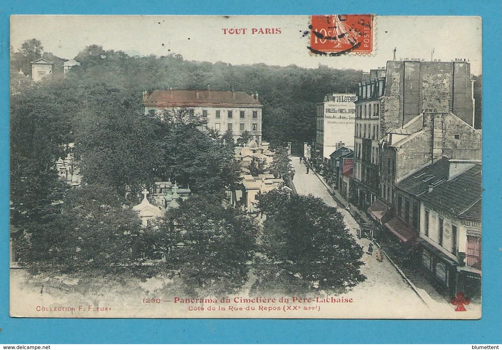 CPA 1230 TOUT PARIS - Panorama Du Cimetière Du Père Lachaise (XXè Arrt)  Ed.FLEURY - Arrondissement: 20