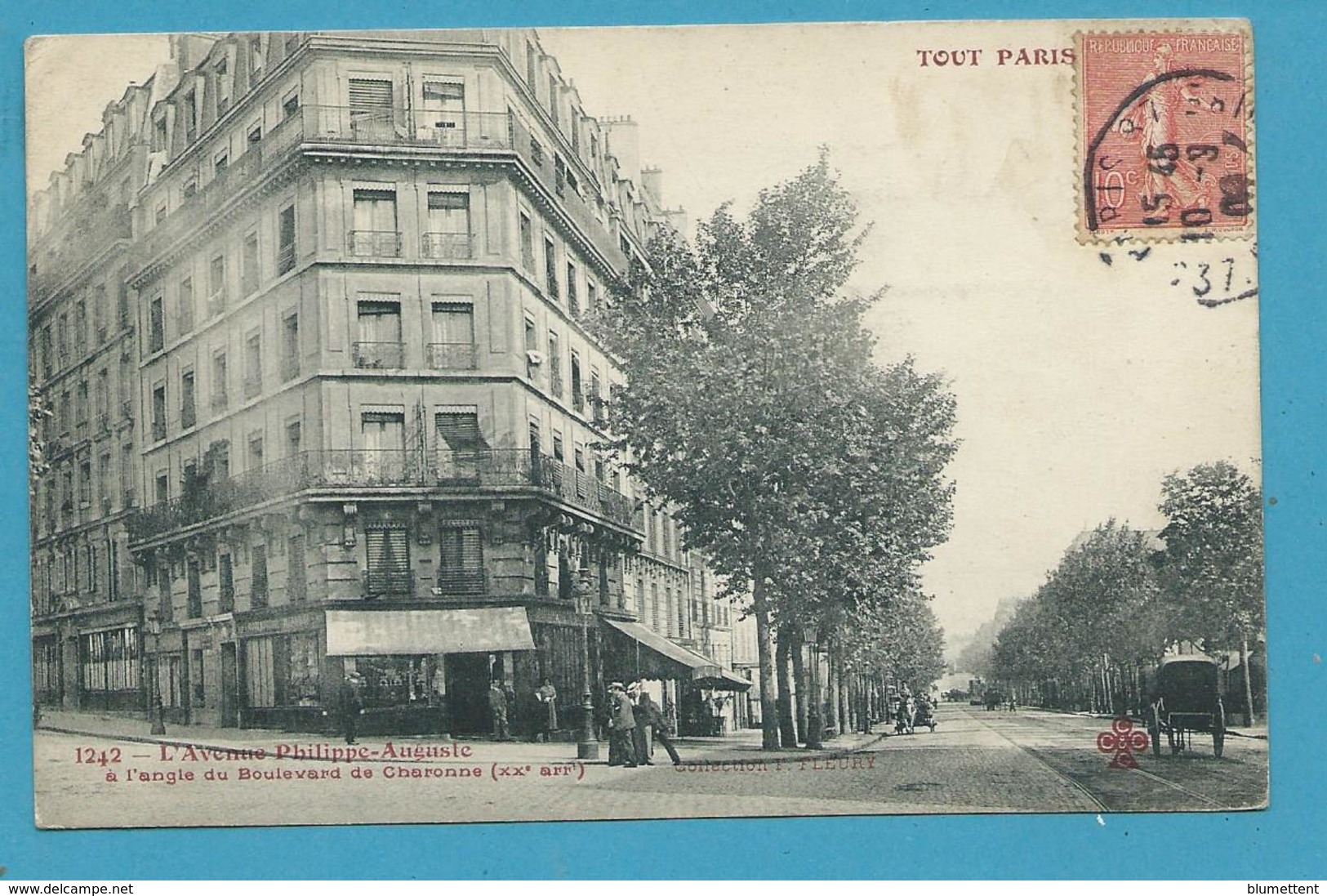 CPA 1242 TOUT PARIS - Avenue Philippe-Auguste (XIème Arrt)  Ed.FLEURY - District 11