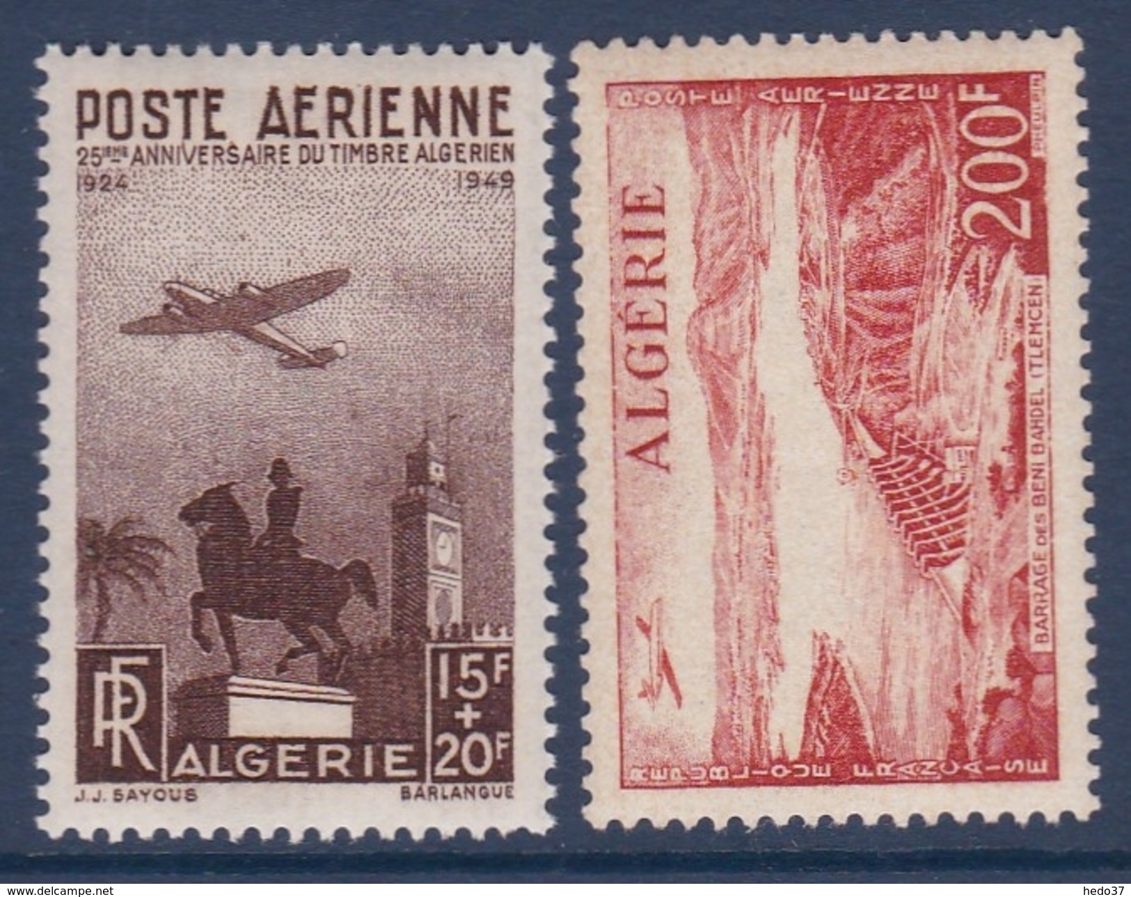 Algérie Poste Aérienne N°13/14 - Neuf ** Sans Charnière - Superbe - Poste Aérienne