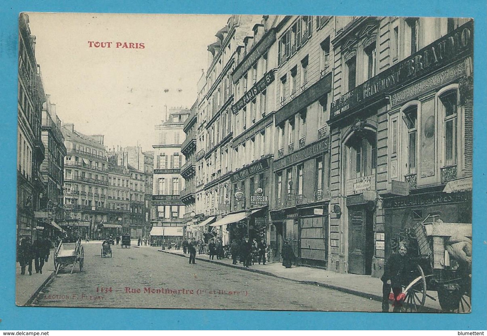 CPA 1134 TOUT PARIS - Rue Montmartre (1er Et IIème Arrt.) Ed.FLEURY - Distrito: 01