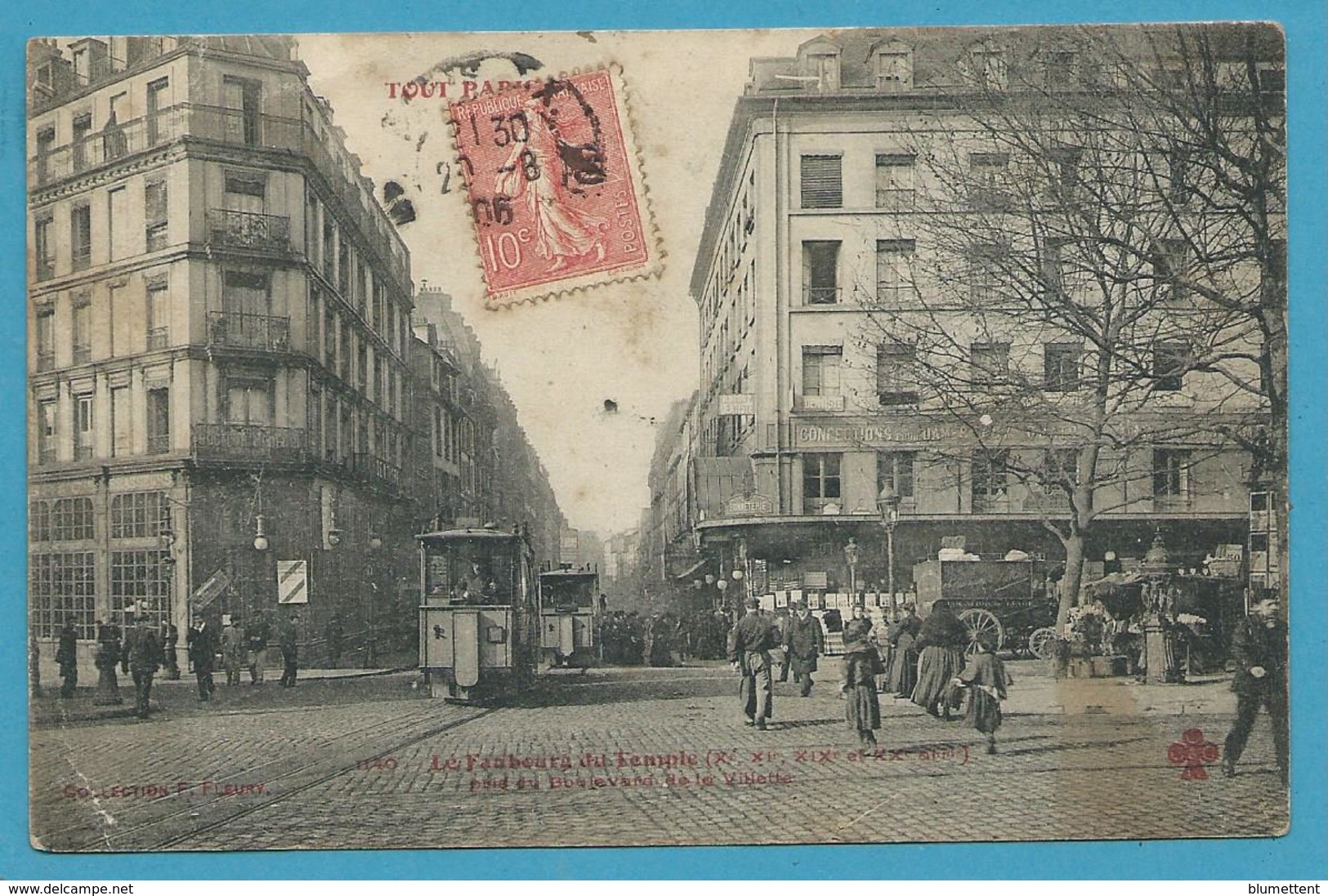 CPA 1140 TOUT PARIS - Faubourg Du Temple (Xè, XIè, XIXè Et XXème Arrt.) Ed.FLEURY - Distrito: 10