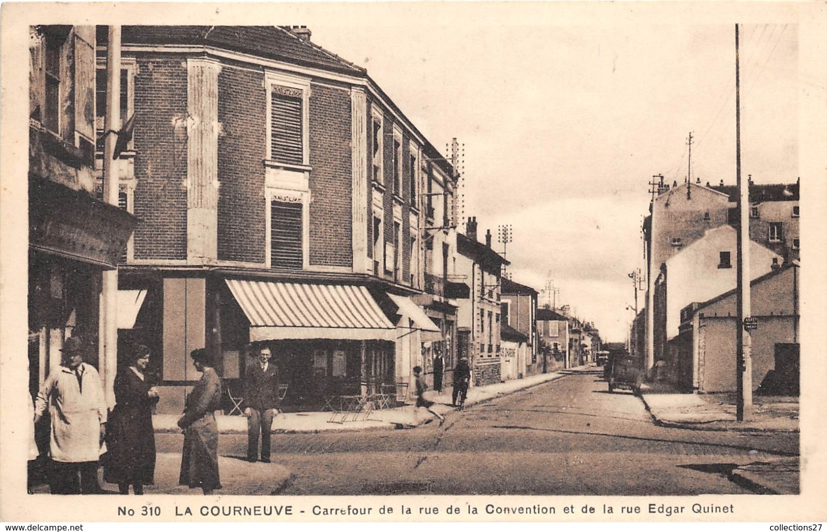 93-LA COURNEUVE- CARREFOUR DE LA RUE DE LA CONVENTION ET DE LA RUE EDGAR QUINET - La Courneuve