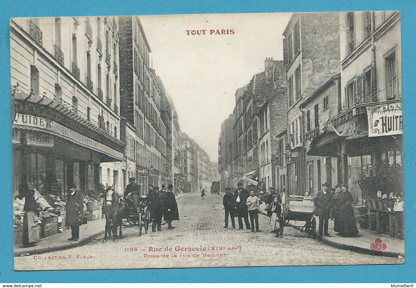 CPA 1196 TOUT PARIS - Rue De Gergovie (XIVème Arrt.) Ed.FLEURY - Paris (14)