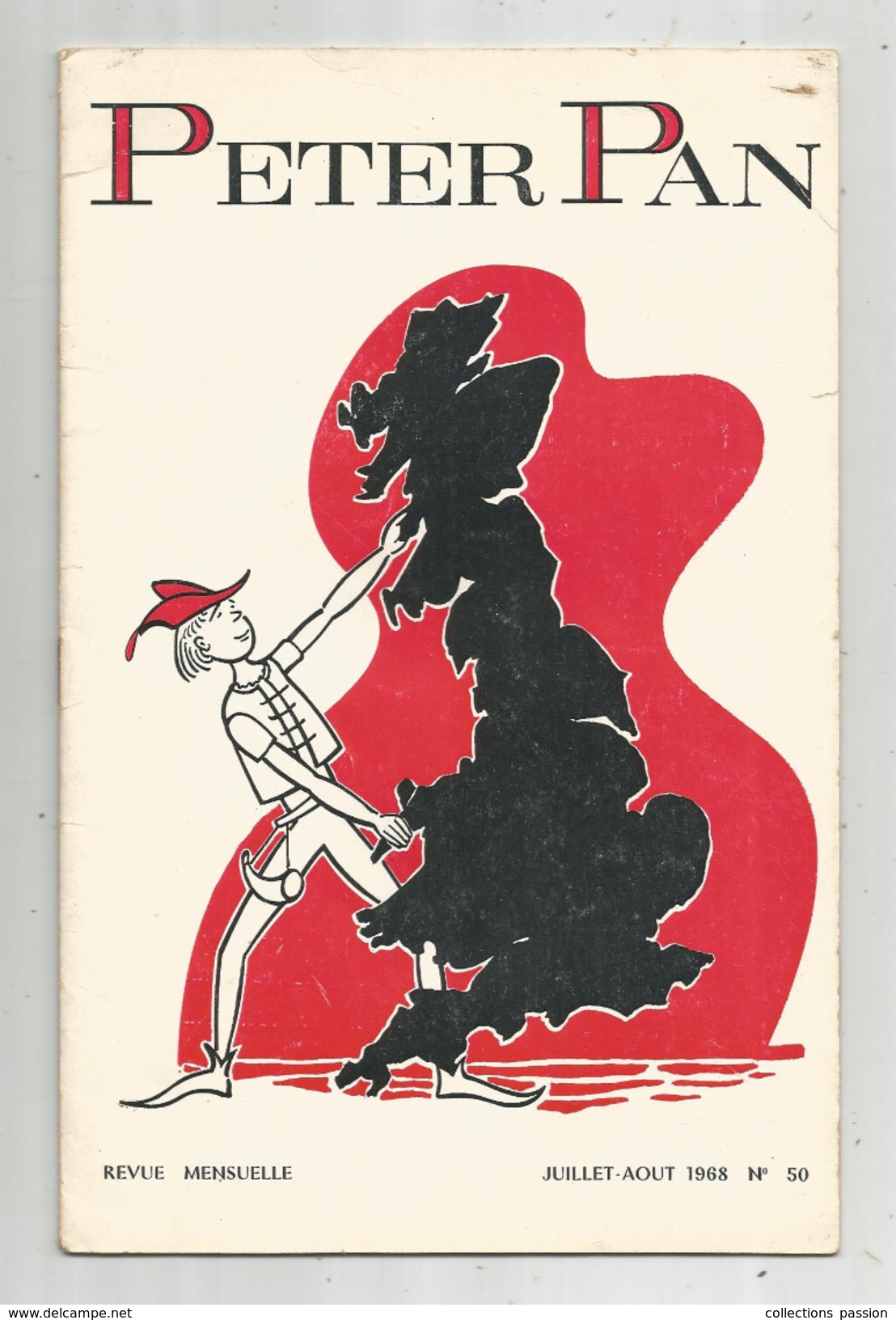 G-I-E , Revue Mensuelle PETER PAN , 1968 , N° 50 , Français - Anglais , Illustrations , Jeux Scolaires , Frais Fr : 1.95 - 12-18 Years Old