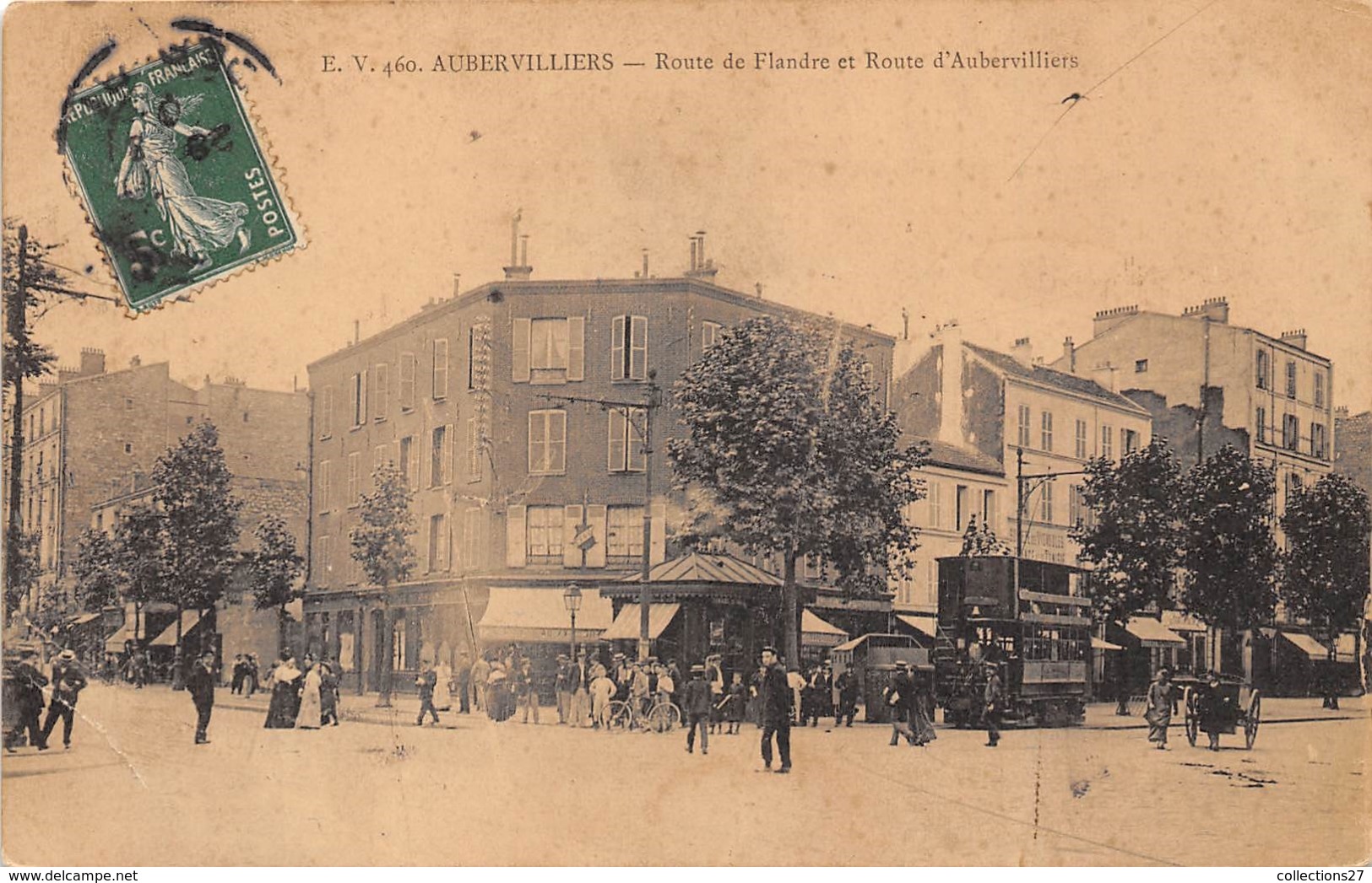 93-AUBERVILLIERS- ROUTE DE FLANDRE ET ROUTE D'AUBERVILLIERS - Aubervilliers