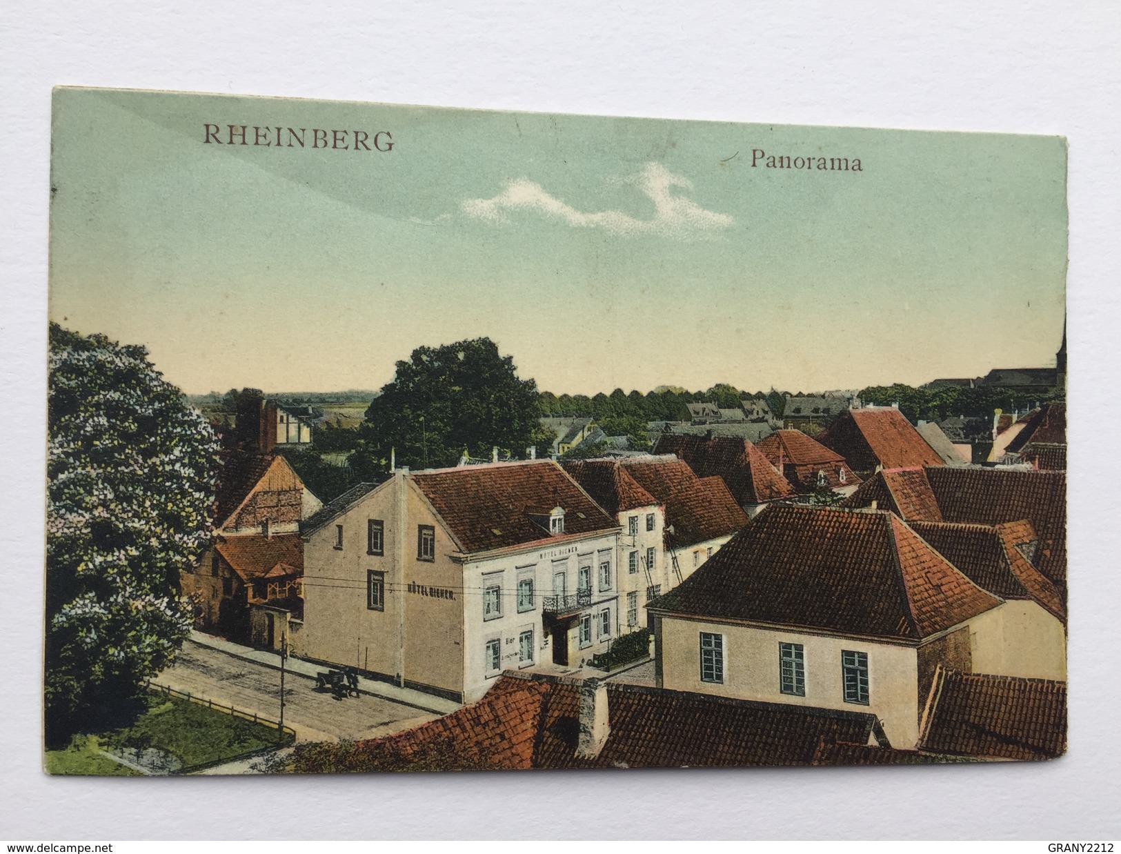 RHEINBERG  " Panorama , Hôtel Biener Double Colorisée Année 1919 (S M) - Duesseldorf