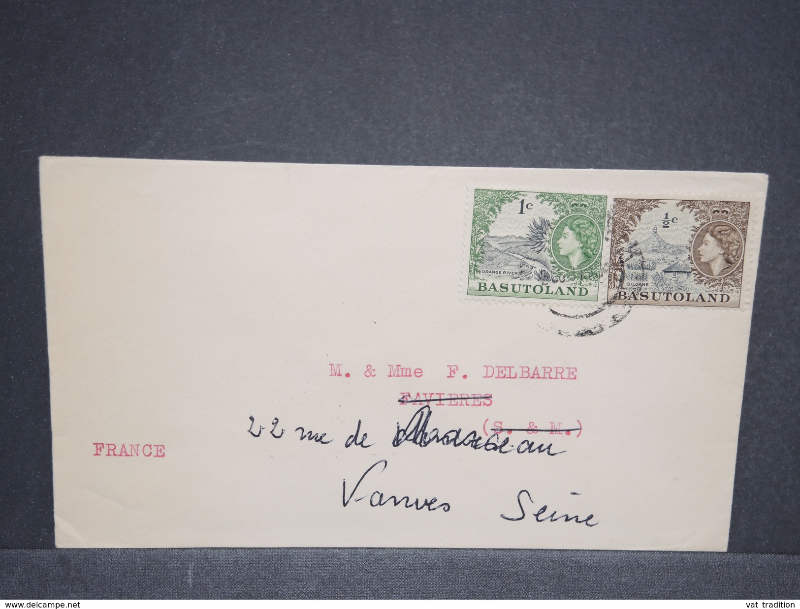 BASUTOLAND - Enveloppe Pour La France , Affranchissement Plaisant- L 6784 - 1933-1964 Colonie Britannique