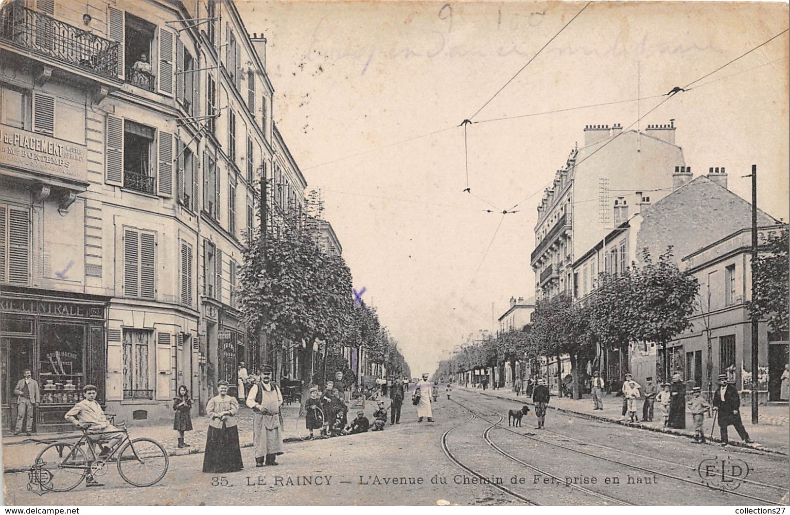 93-LE RAINCY- L'AVENUE DU CHEMIN DE FER , PRISE EN HAUT - Le Raincy