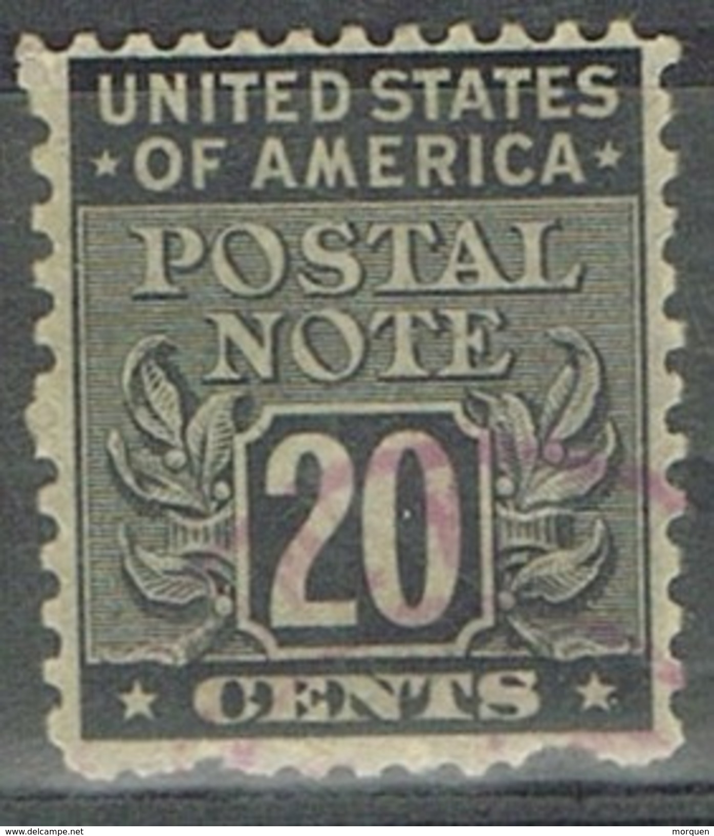 Sello 20 Ctvos Postal NOTE, Postage Due Official º - Service