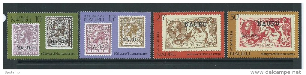 Nauru 1976 Stamp Anniversary Set Of 4 MNH - Nauru