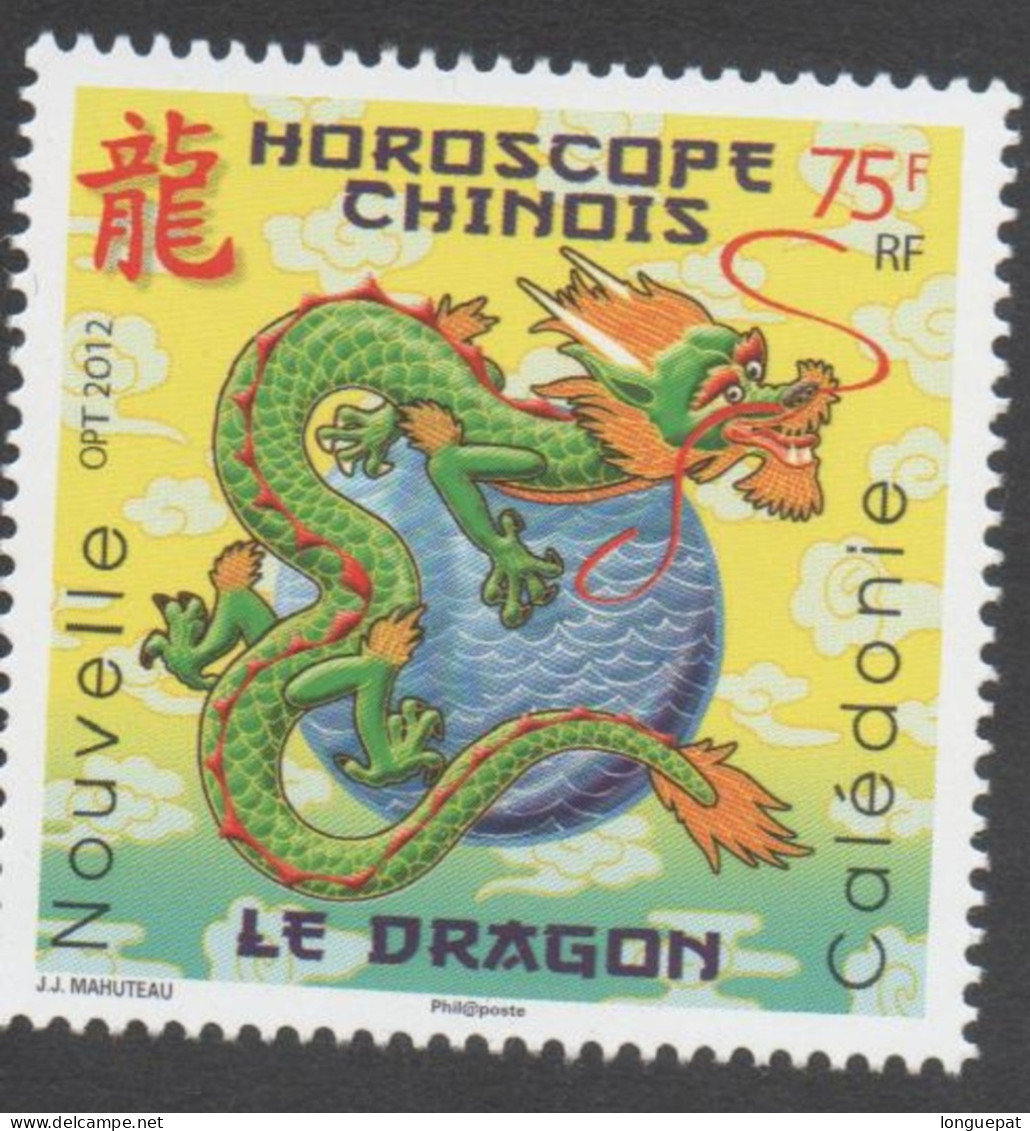 Nelle CALEDONIE -  Horoscope Chinois - Année Lunaire Chinoise Du Dragon : Dragon Sur Un Globe - - Neufs