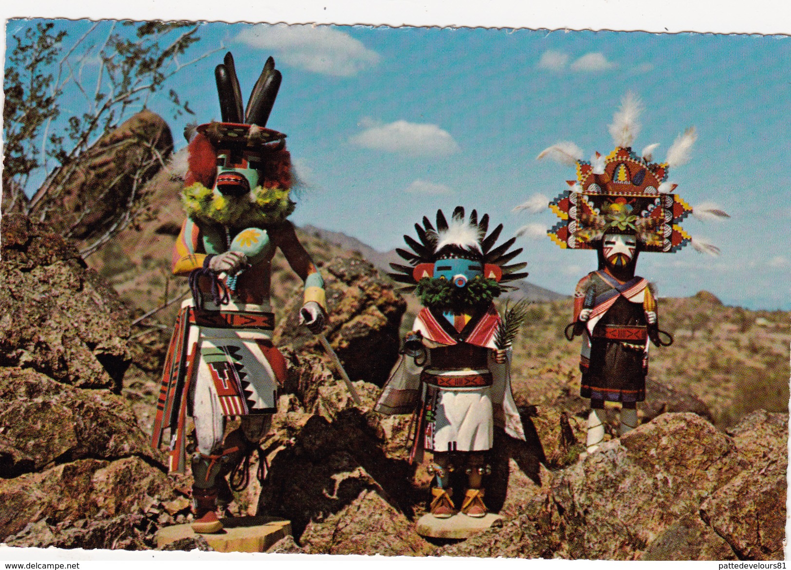 CPSM Dentelée Indian Indien Kachina Dolls - Indiens D'Amérique Du Nord