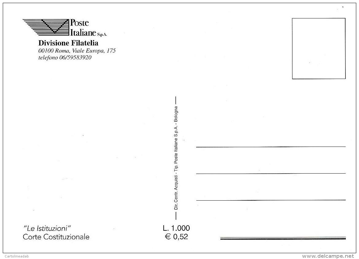 [MD0932] CPM - LE ISTITUZIONI - CORTE COSTITUZIONALE - ITALIA - Non Viaggiata 1999 - Briefmarken (Abbildungen)