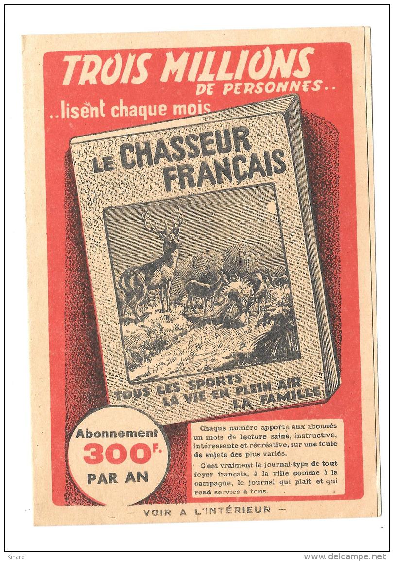 LE CHASSEUR FRANCAIS  ..DEMANDE DE FRAIS D'ABONNEMENT VOIR LES SCANS TBE..... - Jacht/vissen