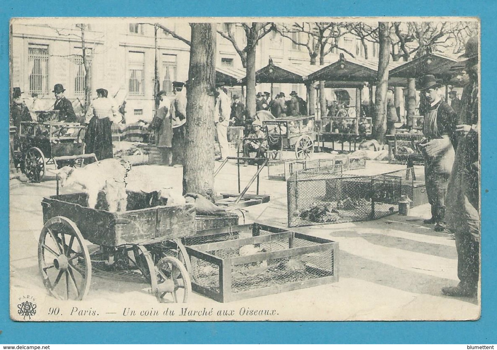 CPA 90 - Métier Marchands Ambulants Un Coin Du Marché Aux Oiseaux PARIS - Straßenhandel Und Kleingewerbe