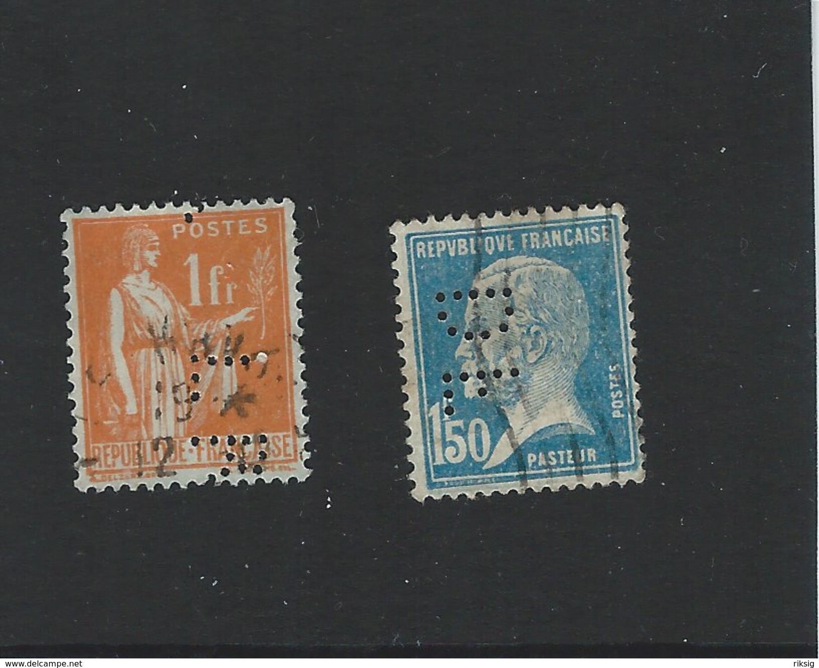 France - Perfins. 2 Stamps.  T-29 - Other & Unclassified
