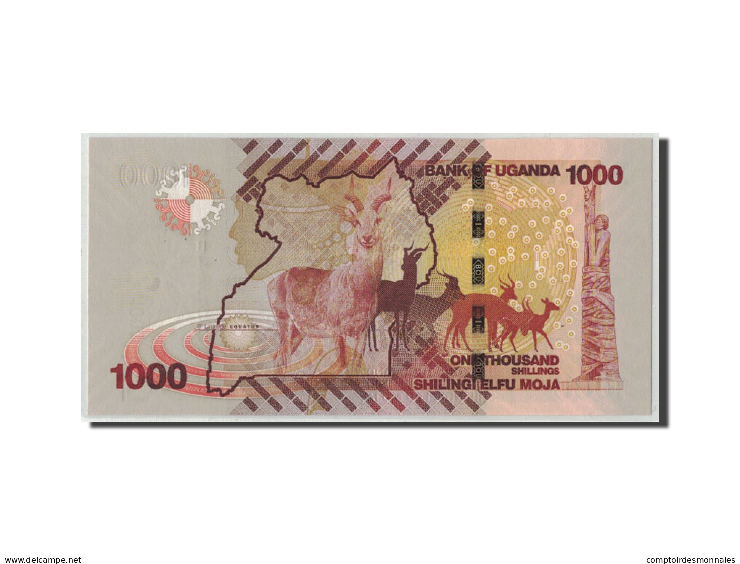Billet, Uganda, 1000 Shillings, 2010, KM:49, NEUF - Ouganda