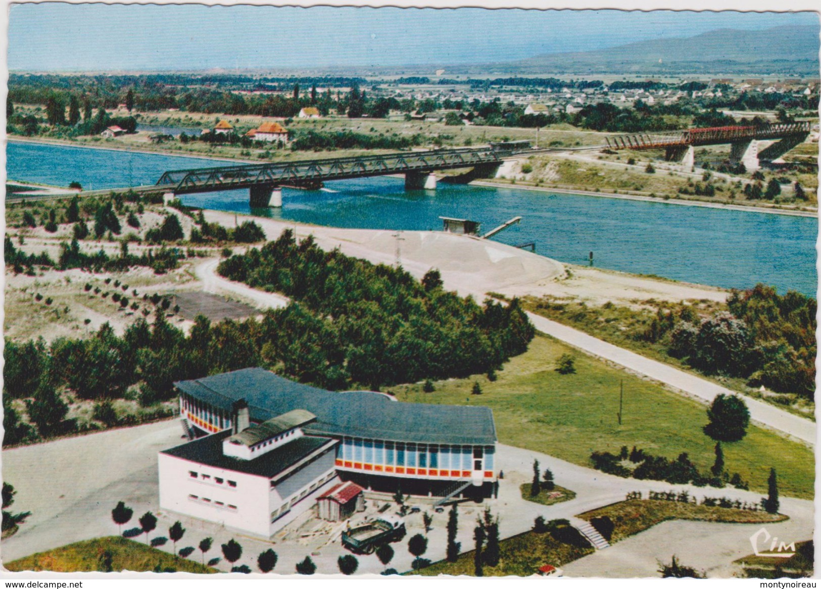 Haut Rhin :  CHALAMPE , Rhone - Poulenc , Vue  Aérienne  Et Les  Deux  Pont S Sur Le  Rhin Et Canal - Other & Unclassified