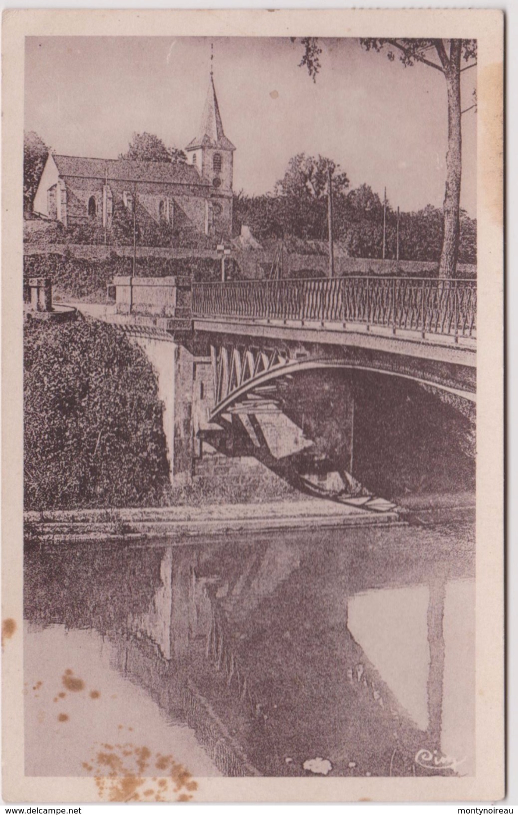 Haute  Marne :  FOULAIN  : L  église  Et  Pont Du  Canal  1949 - Autres & Non Classés