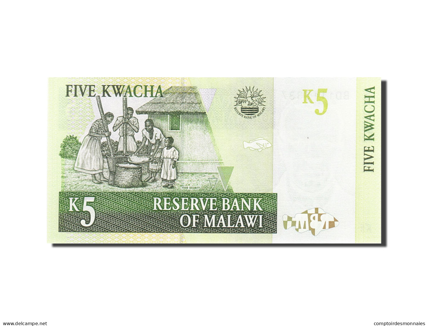 Billet, Malawi, 5 Kwacha, 2005, 2005-12-01, NEUF - Malawi