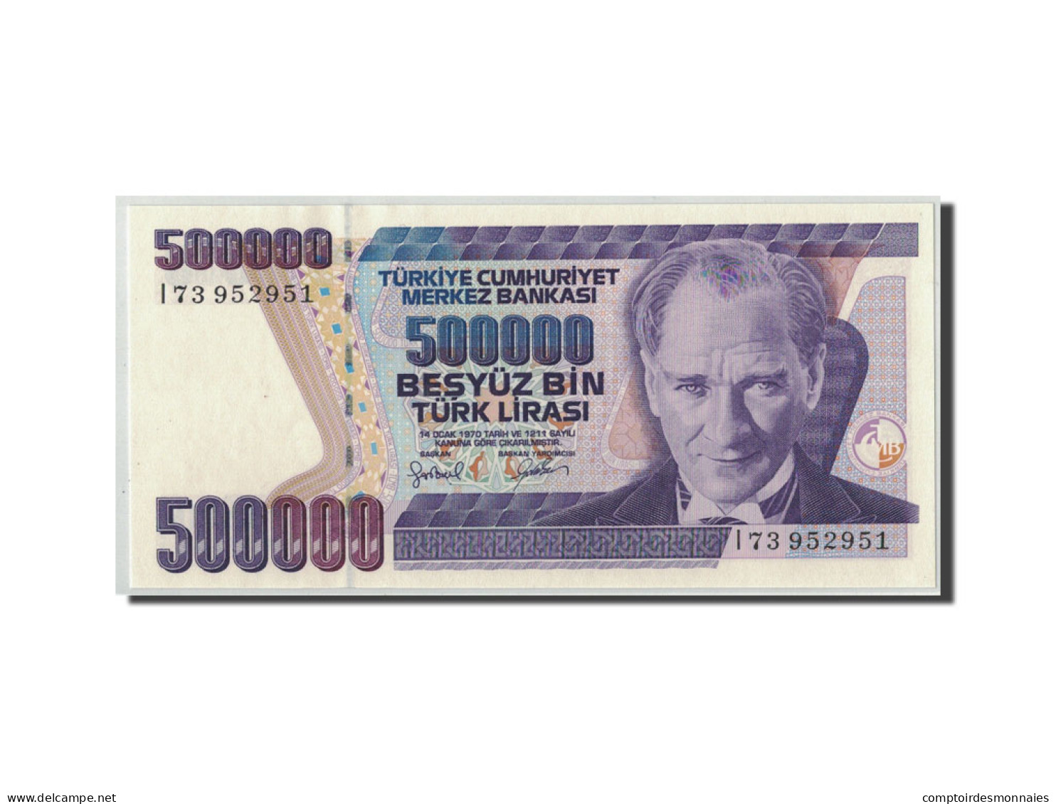 Billet, Turquie, 500,000 Lira, L.1970, 1970-01-14, KM:212, NEUF - Turquie