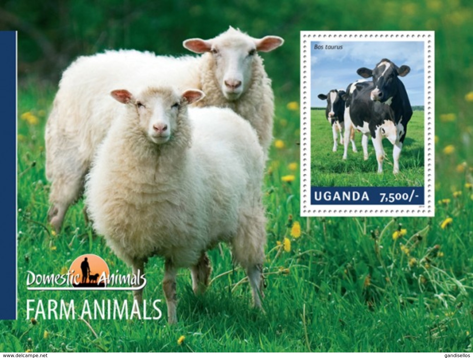 UGANDA 2014 SHEET FARM ANIMALS ANIMALES DE GRANJA ANIMAIS DE FAZENDA ANIMAUX DE LA FERME Ugn14210b - Uganda (1962-...)