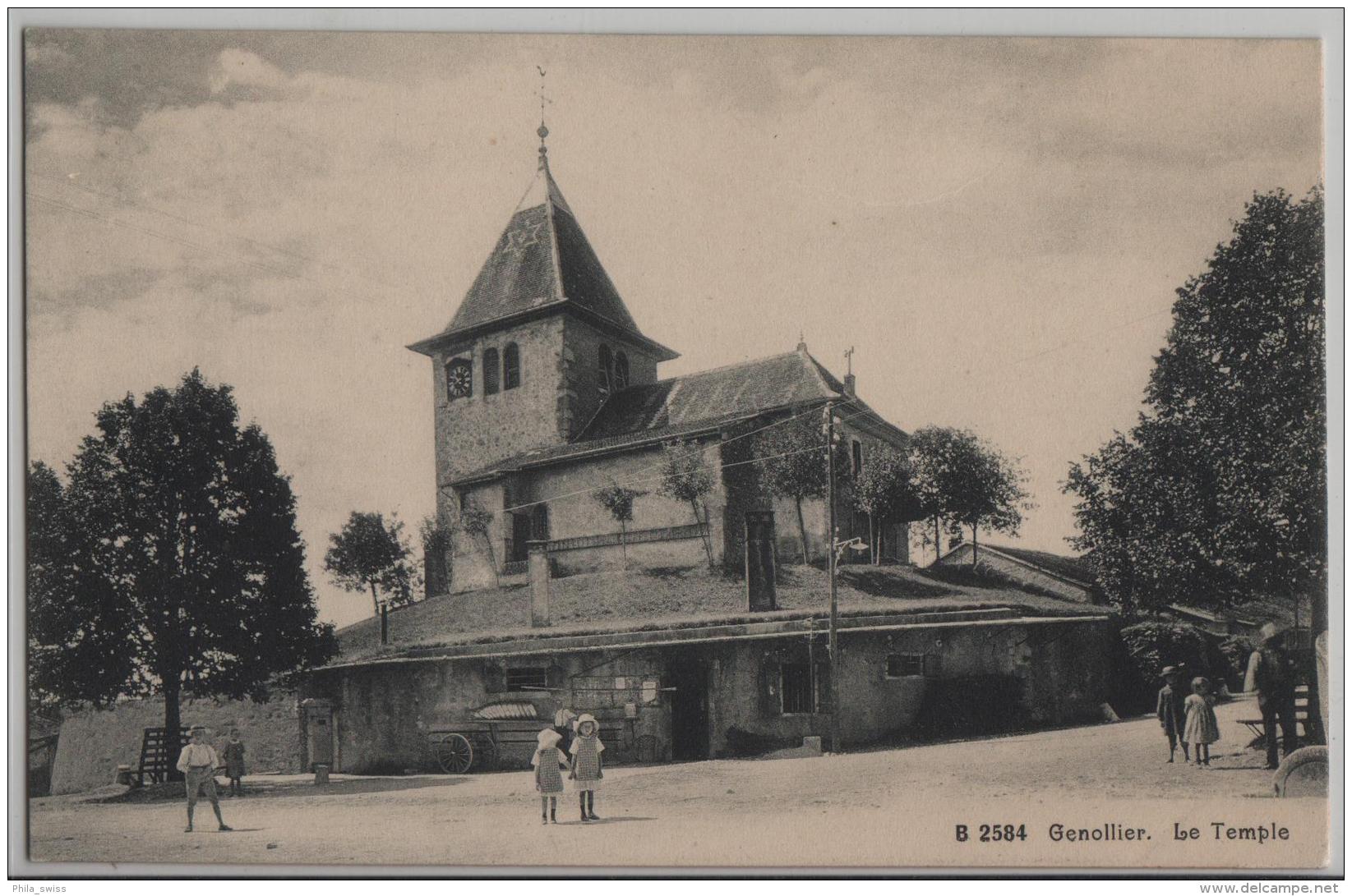 Genollier - Le Temple - Animee - Photo Des Arts No. 2584 - Autres & Non Classés