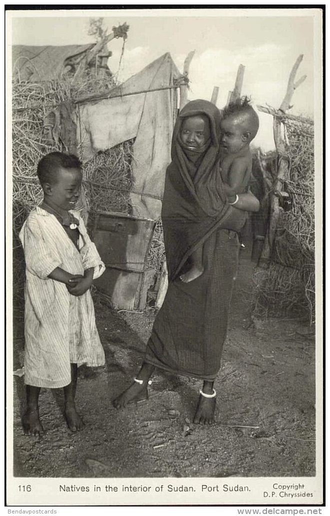 Sudan, PORT SUDAN, Native Children (1950s) RPPC - Soudan