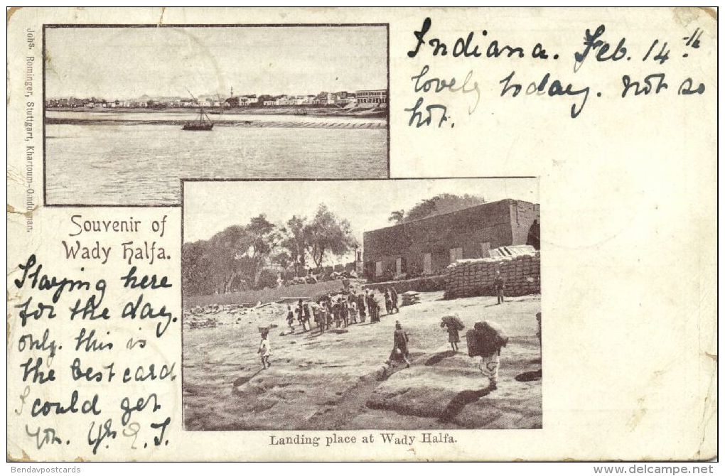 Sudan, WADY HALFA, Multiview, Landing Place (1904) - Sudan